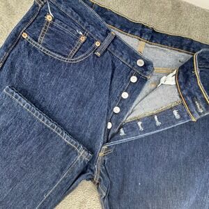 Levi's 501 Original Fit Button Fly Dark Wash Denim Jeans Men's 38x30 See Pic Fit